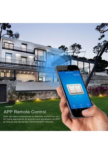 Fortunelane Siyah 3lü Akıllı Wi-fi Anahtarı: Zamanlama, Ses Kontrolü, Uzak Erişim Ve Aile Paylaşımı Wifi Mode Wifi Mode