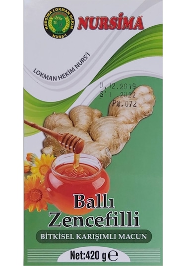 Nursima Ballı Zencefilli Bitkisel Karışım Macun 420 G