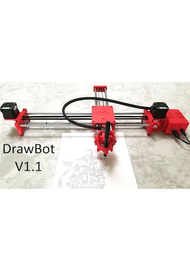 Arduino Çizim Robotu Axidraw Drawing Robot Sadece Plastik Set