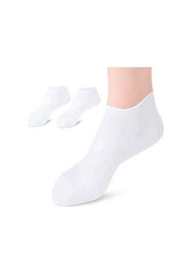 Suntek Yumuşak Silikon Jel Çorap Ayak Çorabı Koruma Beyaz-m