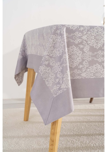 Damascus Gri Masa Örtüsü 160x220 Cm Çok Renkli