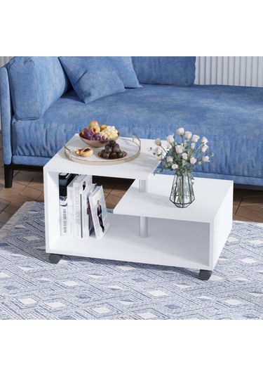 Decormet Karanfil Sehpa Beyaz Beyaz