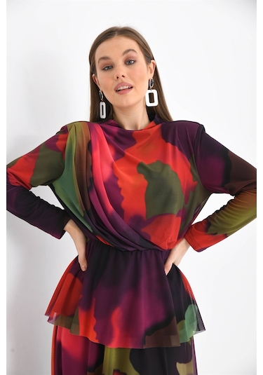 Ftz Women Kadın Likra Tül Takım Mor-mor Mor