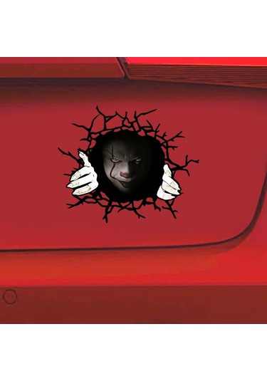 Yunboo Korkunç Halloween Pvc Araba Sticker - 30x25cm Siyah Pencere Dekoru Dış饰