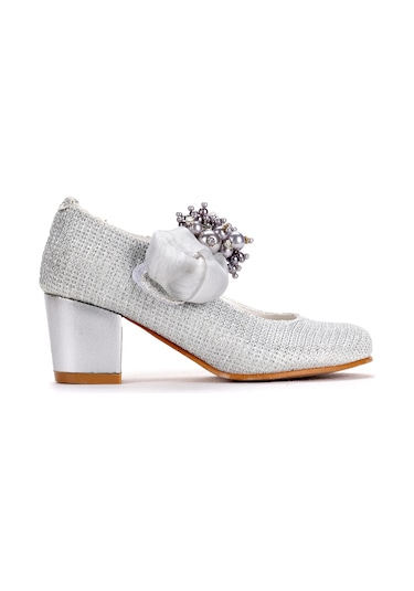 Angelina Günlük Kız Çocuk 4 Cm Topuklu Abiye Ayakkabı Sedef