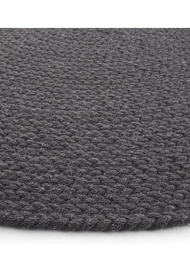 Cool Halı Glenn 606 Antrasit Banyo Halısı Antre Halısı Hasır Dokulu Oval Banyo Paspas Mutfak Halısı