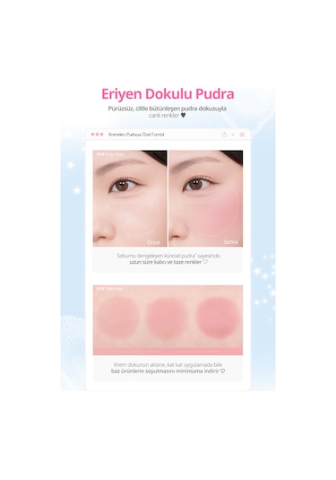 Ciltte Kremden Pudra Dokuya Dönüşen Allık Perıpera Tok Blush Keycap 25 Nectar Flush