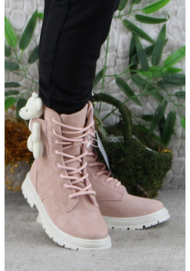 Fort Cool Perla Rahat Sıcak Astar Kaymaz Taban Kız Çocuk Bot Pudra