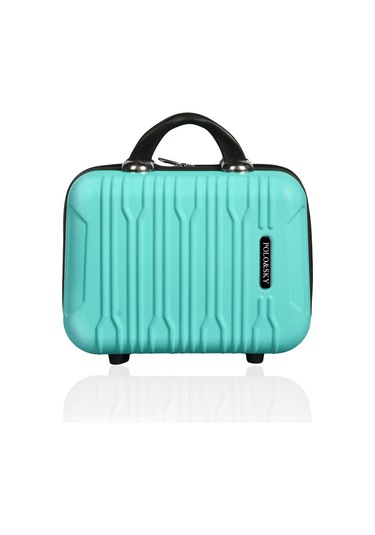 Polo&sky Mars Model Su Yeşili Renk Abs Makyaj Çantası El Valizi