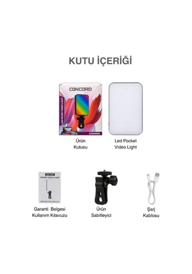 Clip-fill Taşınabilir Mini Rgb Led Selfie Işığı