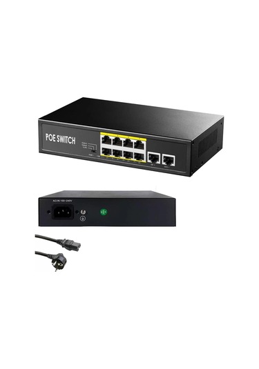 Poe Switch 8 Port + 2 Uplink Megabit