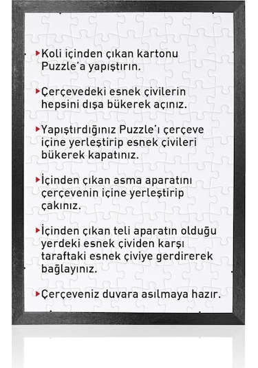 Sar Puzzle Çerçevesi Siyah 1000 Parça İçin Ebat 68x48cm
