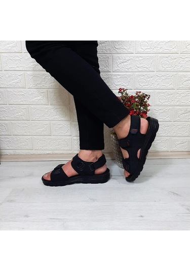 Fiyra Gnpl Siyah Rahat Erkek Günlük Sandalet 001