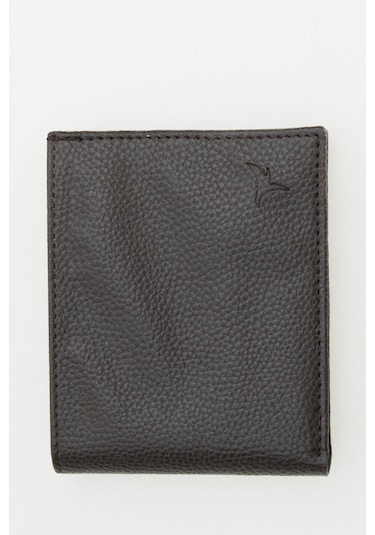 Erkek Kahverengı Hediye Kutulu Kart Bölmeli %100 Suni Deri Cüzdan Kahverengi