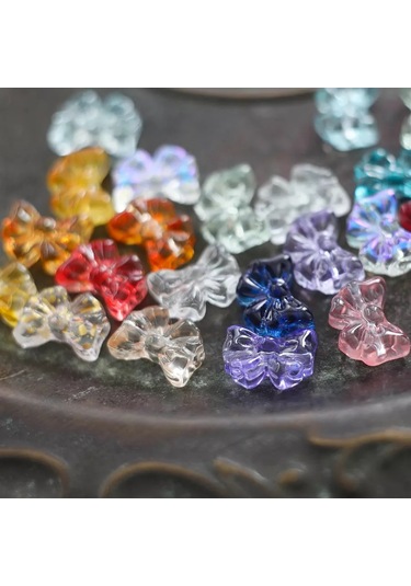 Kafebizu Cam Boncuk Fiyonklar 20 Adet 14x10 Mm Renk Karışıklığı 198061920