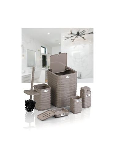 Okyanus Home Luna Vizon Kare 5'li Banyo Seti Vizon