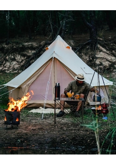 Campout Büyük Kamp Çadırı 4 Mt Siyah