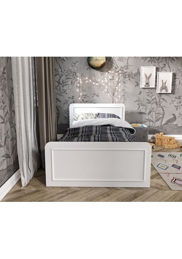 Snow Tek Kişilik Country Tarzı MDF Karyola - 100cm x 200cm
