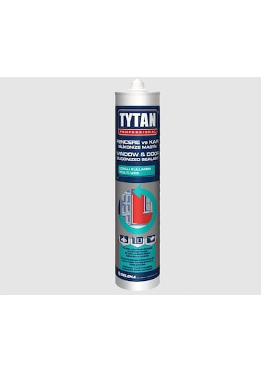 Tytan Pencere Ve Kapı Silikonize Gri Mastik 500 Gr