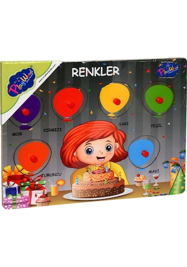 Playwood Ahşap Tutmalı Bultak Puzzle Renkler