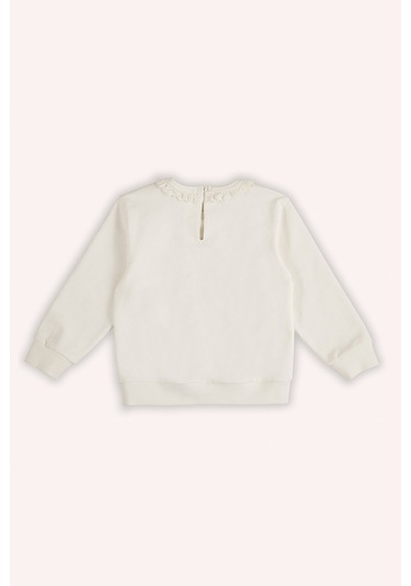 Panço Kız Çocuk Sweatshirt Ekru