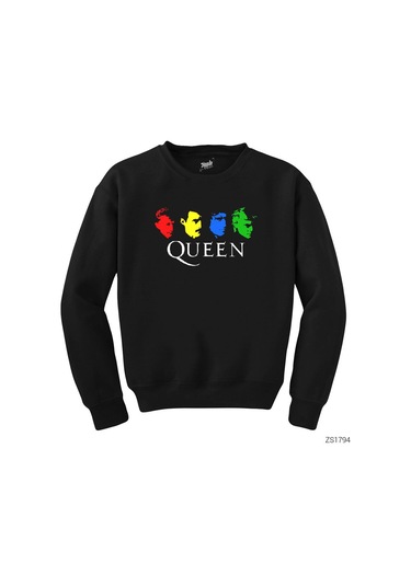 Queen Colored Siyah Sweatshirt Siyah