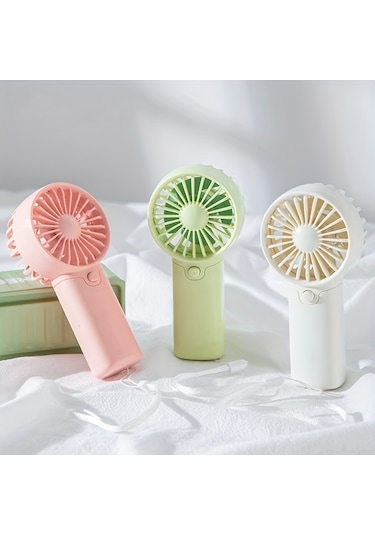 Taşınabilir El Tipi Vantilatör, Hafif, Pil İle Çalışır, Masa İçin Pembe,