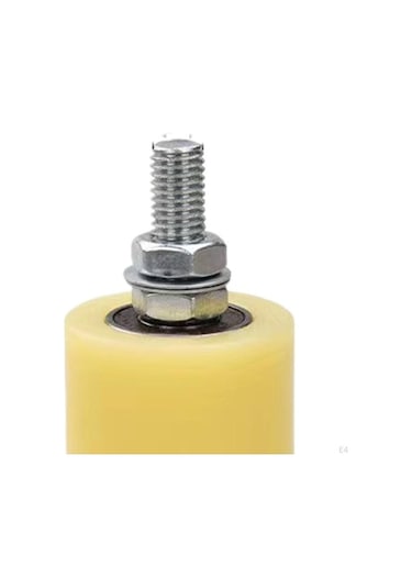 Pazly Elektrikli Kapı İçin Rulman Kılavuz Tekerlek Naylon Kasnak, Height 7cm, Sarı Sarı