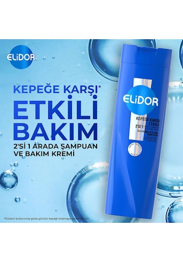 Elidor 2'si 1 Arada Kepeğe Karşı Etkili Şampuan 3 x 400 ML