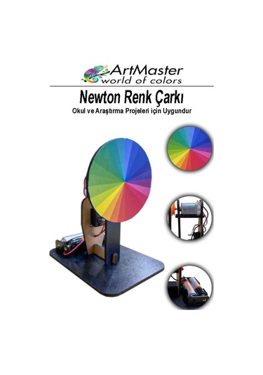 Newton Renk Çarkı Yapım Seti 12x7x10 Cm 1 Adet Okul Sınıf Fen Bilimleri Deney Setleri Nevton Çarkı Yapımı