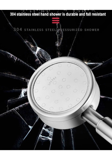 Geeksen Filtreli 304 Paslanmaz Çelik Duş Başlığı Tutucusu, 1,5 M Hortumlu Yüksek Kaliteli Çelik Duş Başlığı Seti, Metal Banyo Duş Başlığı Diğer