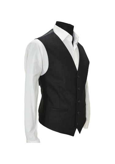 Mentor Regalo Erkek Yelek V Yaka Antrasit Yün 50430