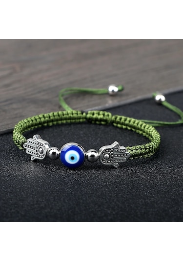 Liangmei Fatima'nın Eli Kolye Bilezik Türk Mavi Nazar Şanslı Bordo