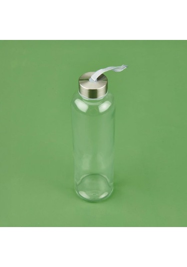 Tohana H2o Peluş Kılıflı Cam Matara - Siyah / Şeffaf - 600 Ml Siyah / Şeffaf