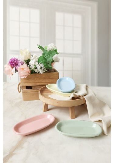 Keramika Mix Hitit Kayık Tabak 16 Cm 4 Adet 103-307-405-551 Çok Renkli