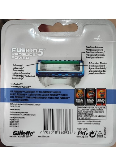 Gillette Fusion 5 Proglide Power XL Yedek Tıraş Bıçağı 8'li