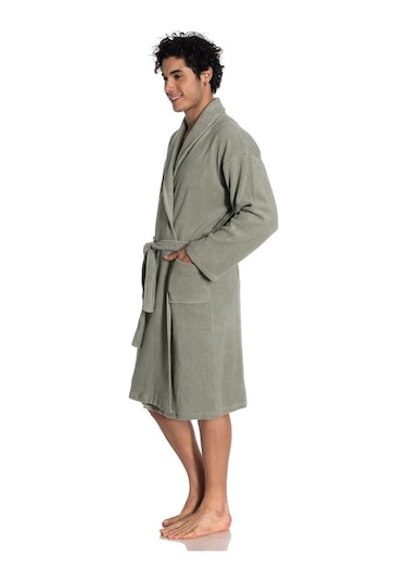 Erkek Şal Yaka Sabahlık - Yeşil
