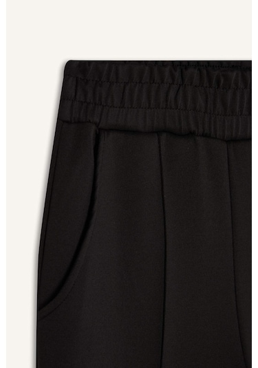 DeFacto Regular Fit Cepli Pensli Skuba Dalgıç Kumaş Esnek Belli Pantolon D9029AX24WNBK34