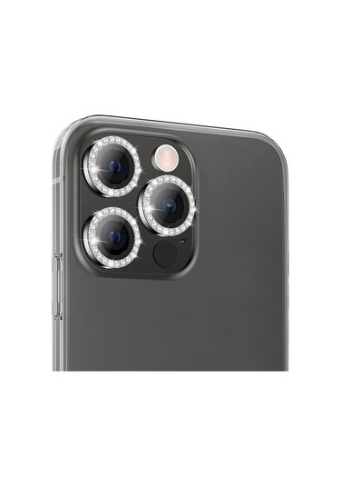 Buff Iphone Uyumlu 14 Pro / 14 Pro Max Uyumlu Diamond Lens Koruyucu Gri