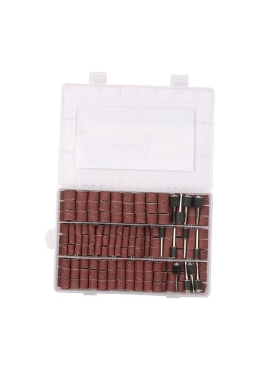 252 Parça Zımpara Seti: Ahşap Ve Metal İçin Elektrikli Zımpara Başlıkları, Alüminyum Oksit Zımpara Bantları 1/4", 3/8", 1/2" Ve Kutu