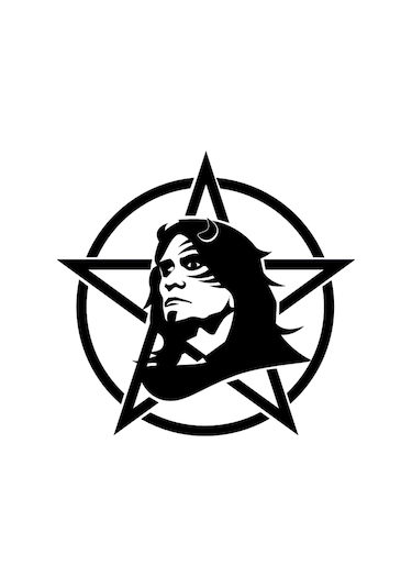 Rockçı Genç Folyo Sticker 40cm Uzunluk Siyah