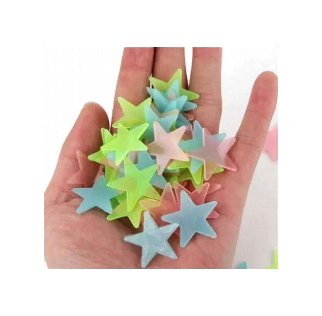 Vipotolki Duvara Yapıştırılan Dekoratif Işıklı Yıldız İç Dekorasyon Çıkartmaları 154598685 Pembe