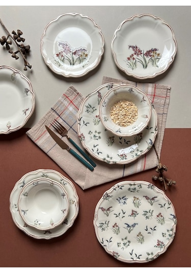 Porser Amber Yemek Takımı 6 Kişilik 24 Parça Fly24ykprs1056 Çok Renkli