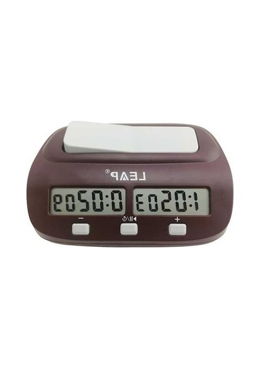 Wondernest Ahşap Satranç Saati Dijital Timer Profesyonel Oyun Alarmlı Bonus Qr Kodlu