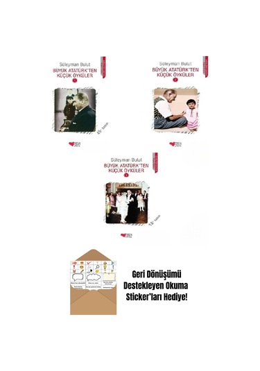 Büyük Atatürk'ten Küçük Öyküler 3 Kitap Set Süleyman Bulut + Okuma Sticker'ları