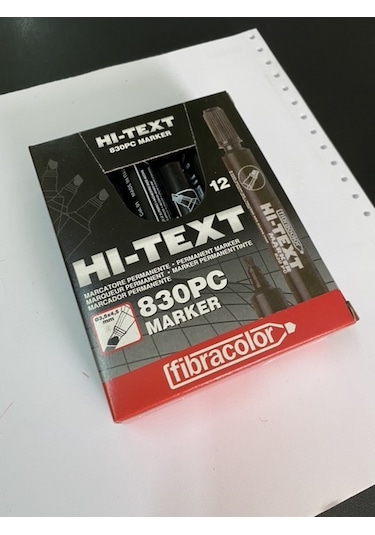 HI-TEXT 830PC MARKER KALEM 12Lİ KUTU Siyah