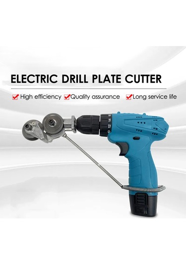 Geeksen Elektrikli Matkap Uyumlu Metal Kesici Aracı - Çelik, Demir, Bakır Ve Aluminyum Levhaları Keser - Ev Ve İş Yeri İçin Evrensel Donanım