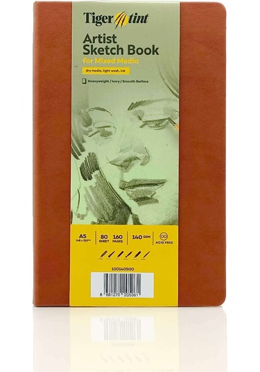 Tigertint Sert Kapak Eskiz Defteri 140 G A5 80 Yaprak Taba 100140509