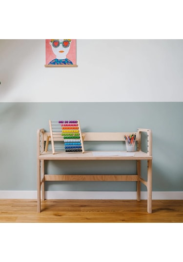 Woodesk Nido,montessori Ahşap Çocuk Masa Ve Taburesi, Cpt4772-100 Naturel