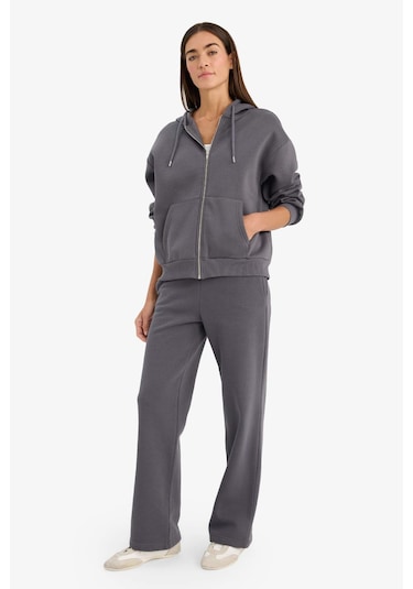 Defacto Relax Fit Kapüşonlu Sweatshirt C1809ax26spar191 Antrasit-ar191